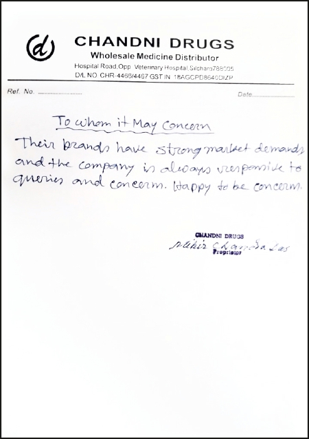 CHANDNI DRUGS feedback