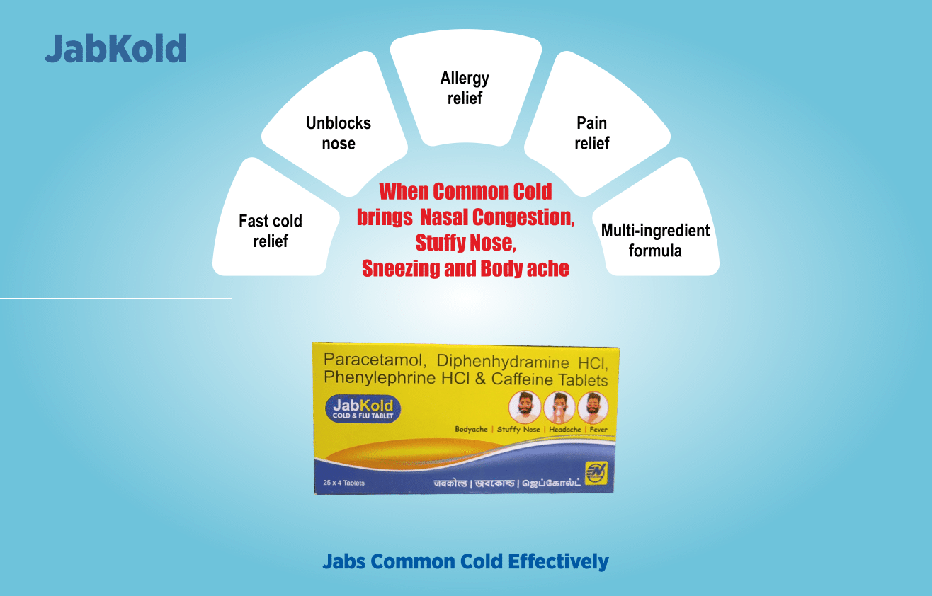 Jab Kold - Cold relief pharmaceutical product by National Chemical and Pharmaceutical Works